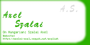 axel szalai business card